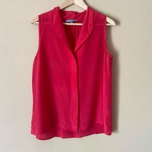 Antonio Melani Womens Red Sleeveless Blouse Size L